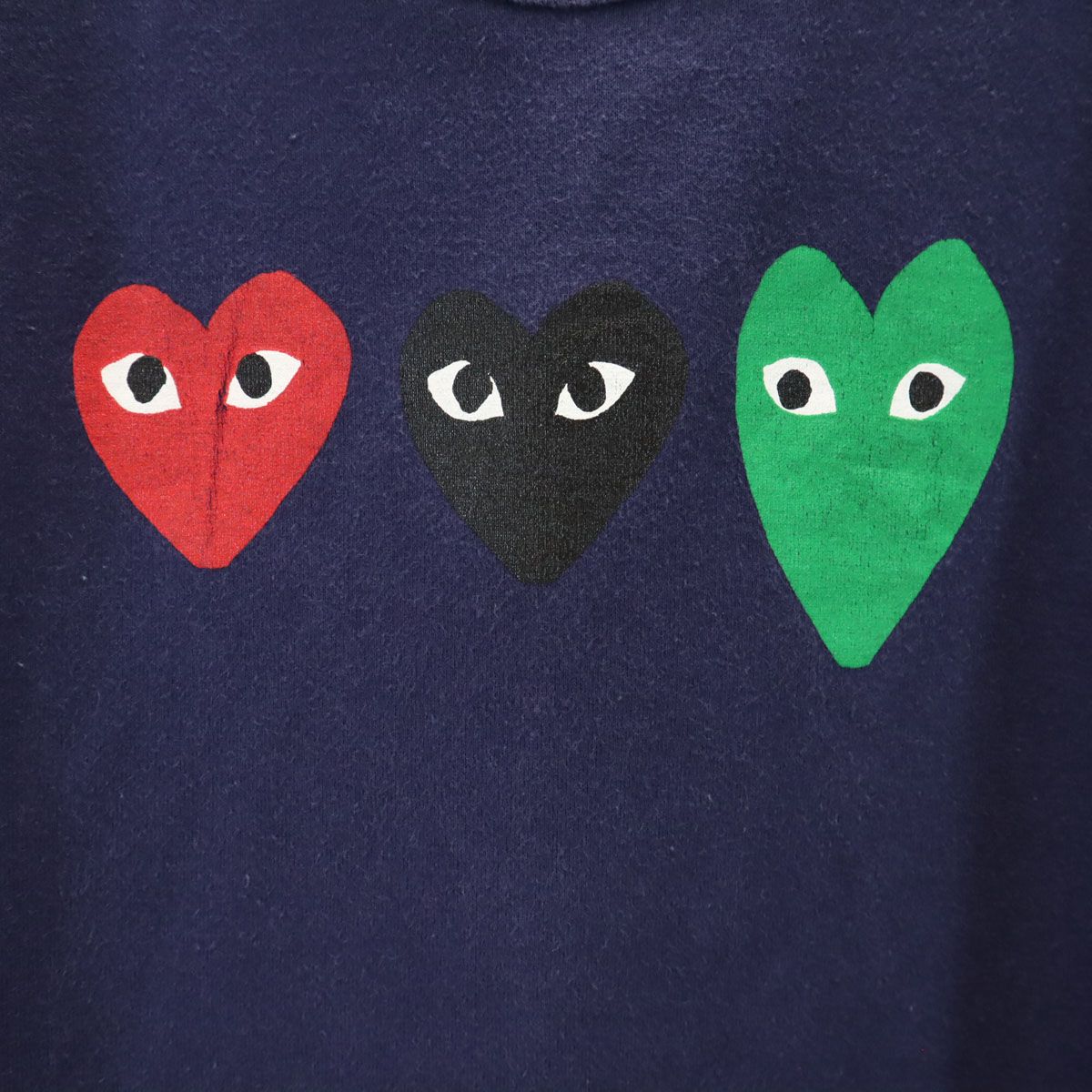 PLAY COMME des GARCONS プレイコムデギャルソン 2012年 日本製 半袖 Tシャツ M ネイビー レディース 古着 中古 PLAY COMME des GARCONS プレイコムデギャルソン 2012年 日本製