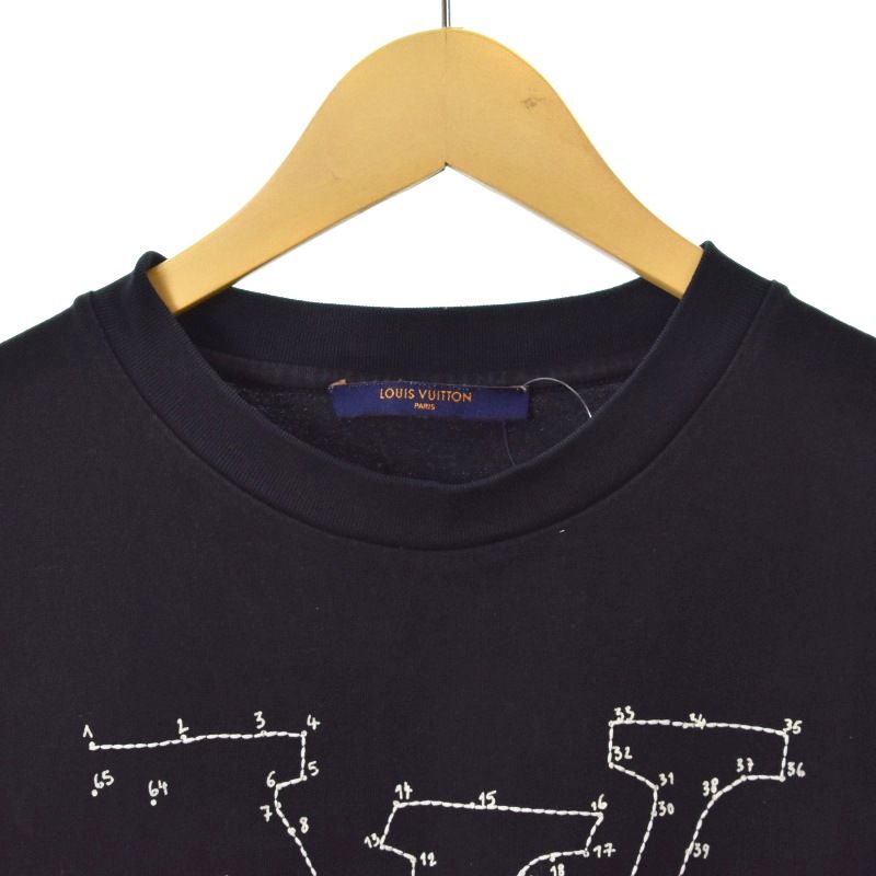 割引を制限する ヴィトン TシャツRM202M タグ付き 半袖 黒 ブラック