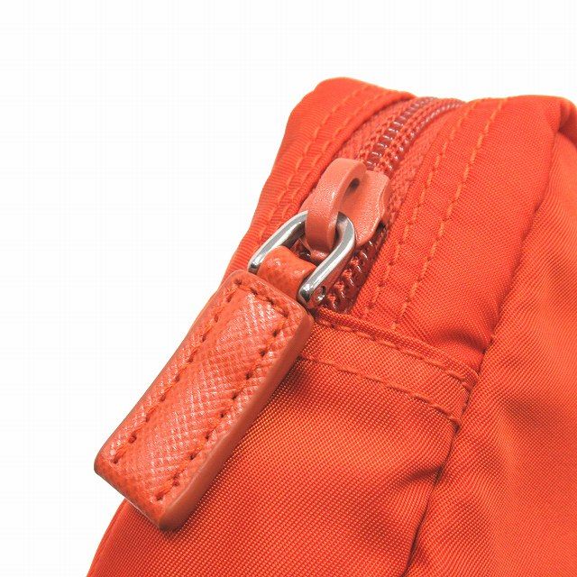 美品 プラダ PRADA ナイロン ポーチ 小物入れ トライアングル