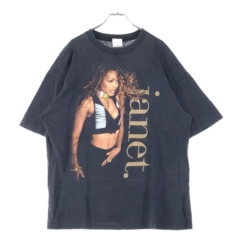 VINTAGE ヴィンテージ 90S JANET JACKSON WORLD TOUR TEE ヴィンテージ ジャネットジャクソン ワールドツアー 両面プリント クルーネック 半袖Tシャツ カットソー ブラック