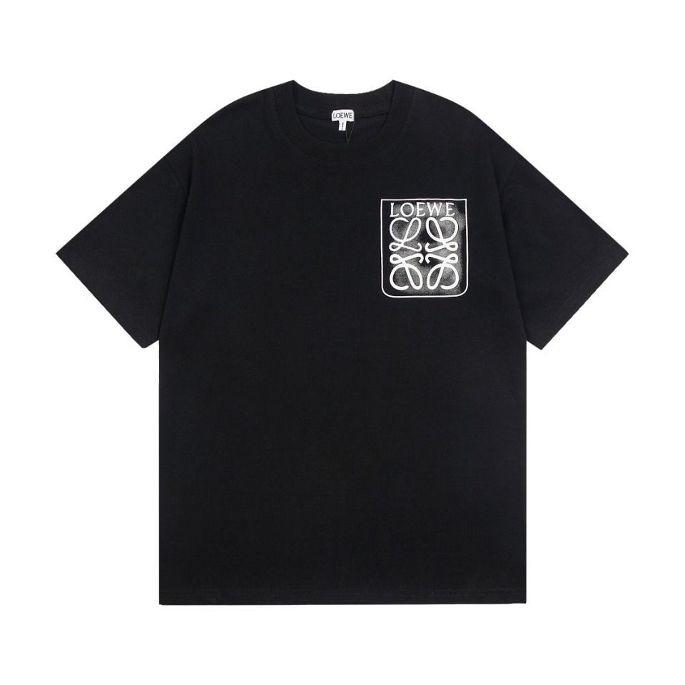 新品未使用 ロエベ LOEWE Tシャツ 黒 XS/S/M/L クルーネック ショートスリーブ 胸元にアナグラムの刺繍入り - メルカリ