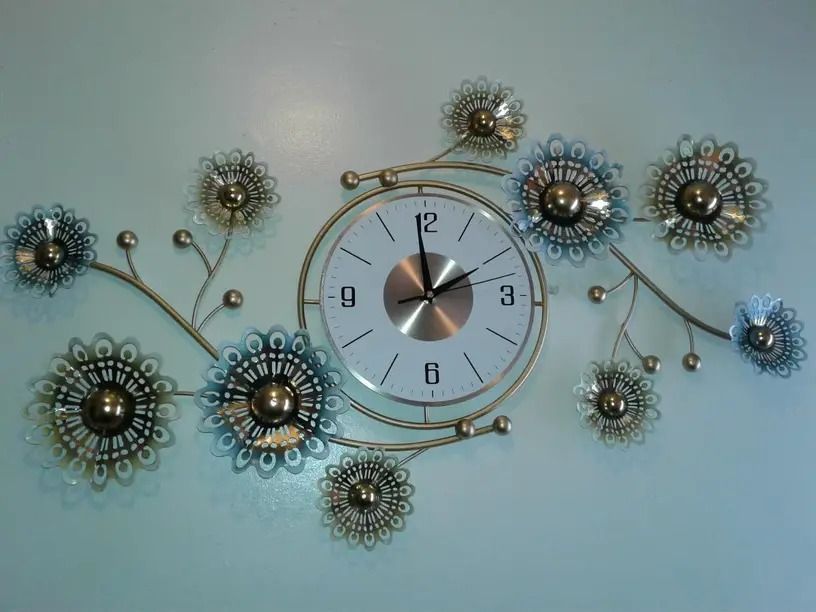掛け時計 壁掛け おしゃれ フラワー アートウォールクロック