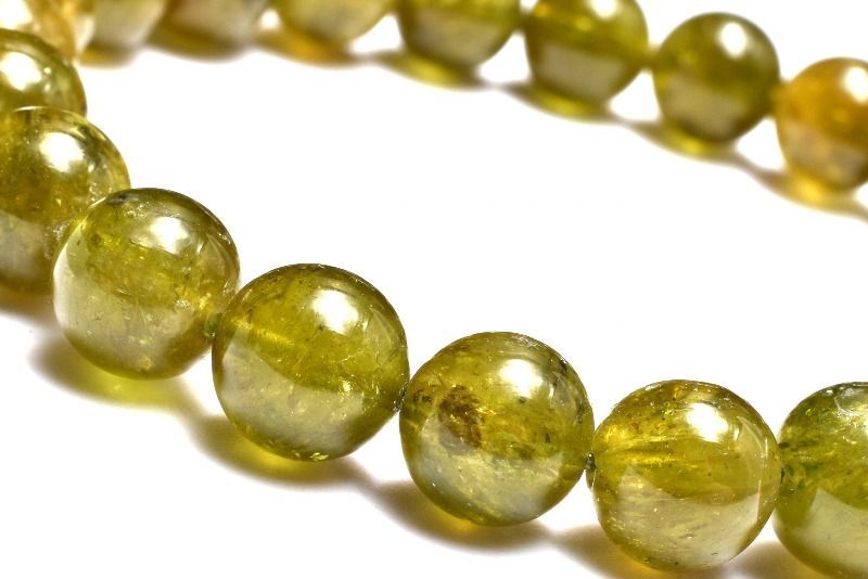 １点物 ウグイス グリーントルマリン 8mm ブレスレット _MA700