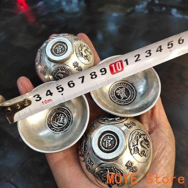 銅器 細工 四神獣招財進宝小碗 茶碗 茶道具 工芸品 美術品