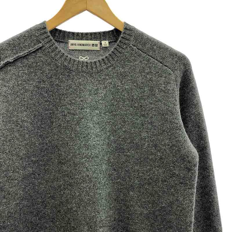 ユニクロ アニヤハインドマーチ カシミヤクルーネックセーター グレー