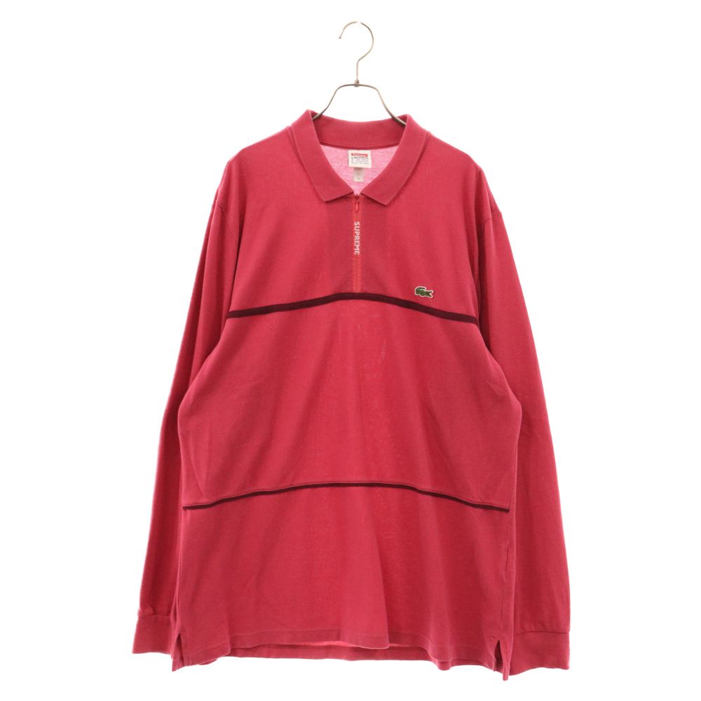 SUPREME (シュプリーム) 19AW×LACOSTE Pique Zip L/S Polo×ラコステ