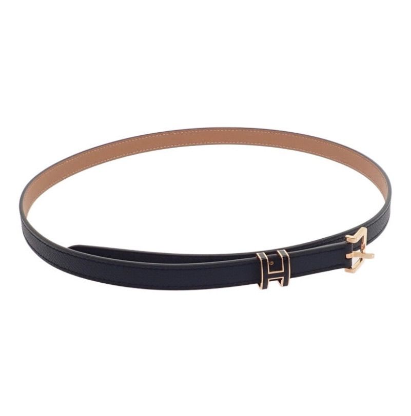 エルメス HERMES ポップH15 H081087 ベルト ヴォーエプソン ブラック ゴールド金具 レディース 小物 SAランク
