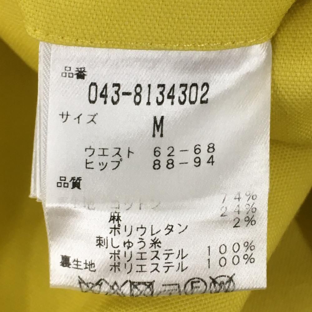 【超美品】セントアンドリュース スカート イエロー 花柄 立体刺しゅう バックロゴ  レディース M ゴルフウェア St ANDREWS