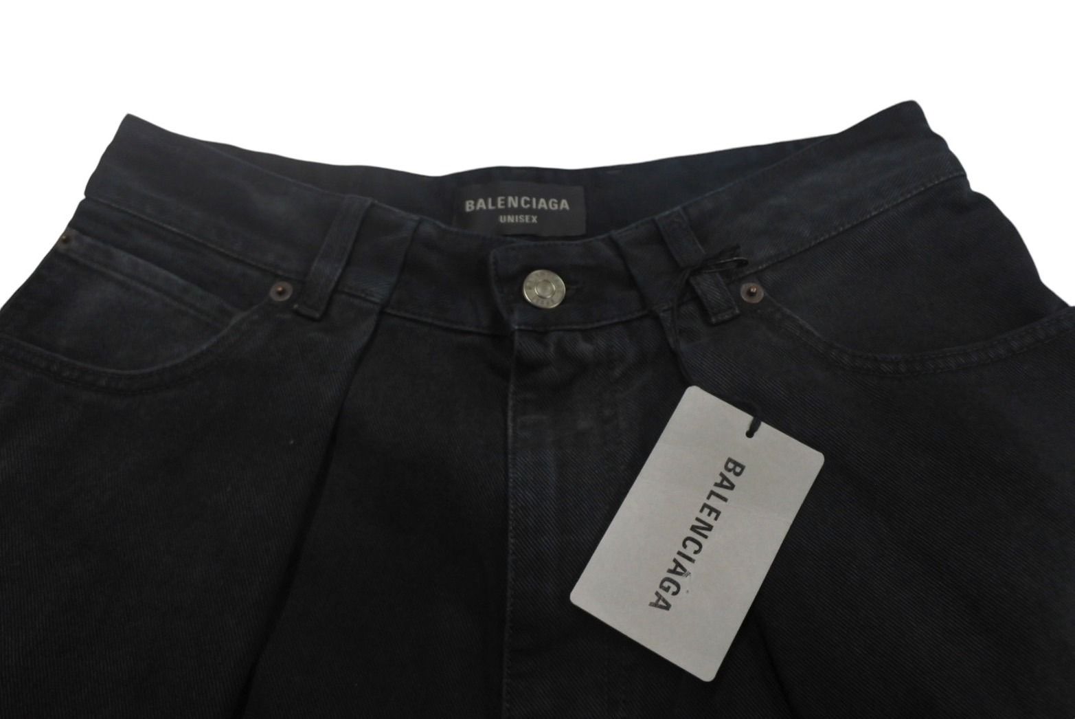 BALENCIAGA しつこく バレンシアガ デニムパンツ XS 黒系(デニム  
