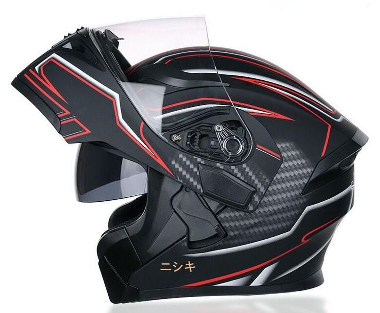 ダブルレンズ オンロードフルフェイスヘルメットインナー丸洗い可