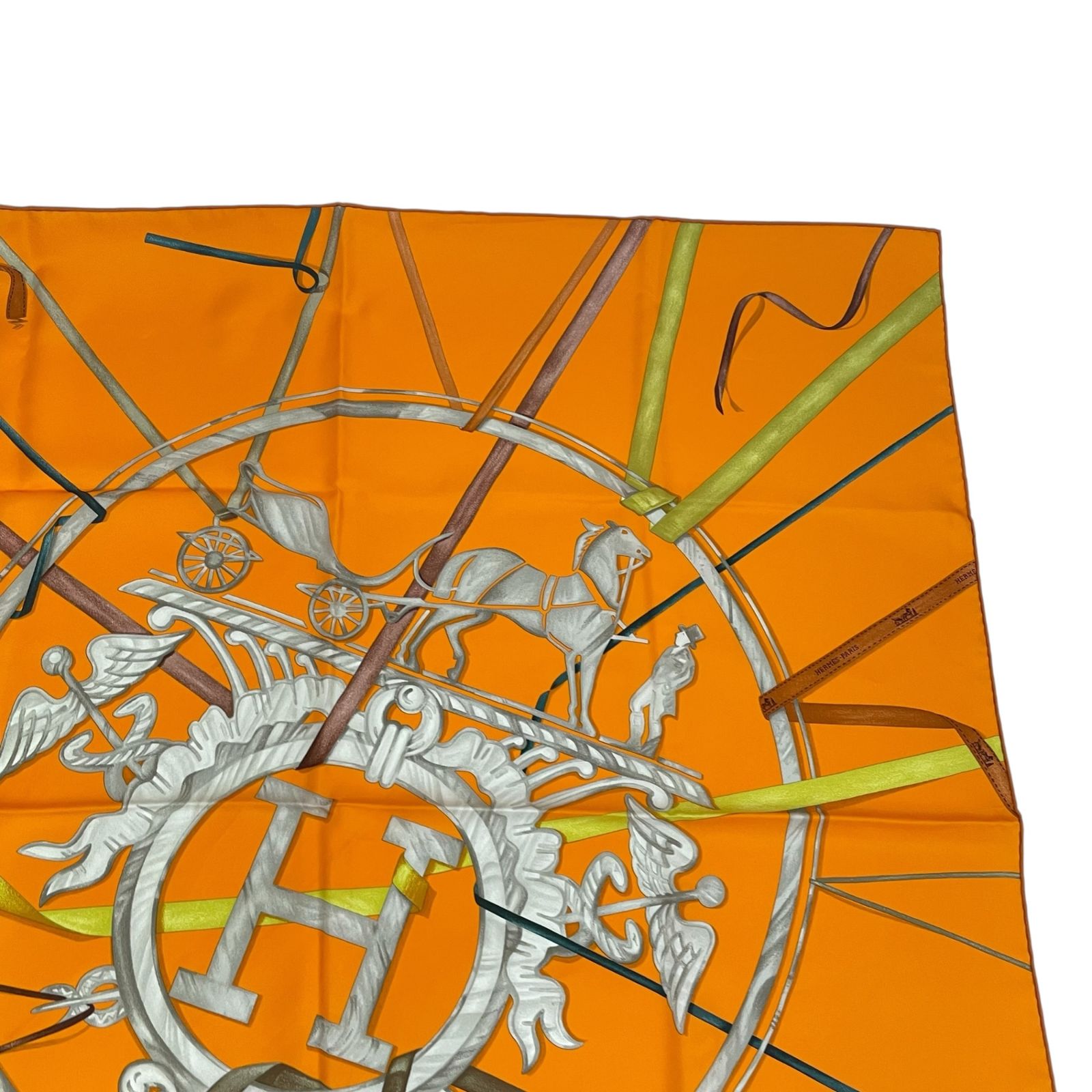 極美品 HERMES エルメス スカーフ シルク カレ90 ATTRAPE TES