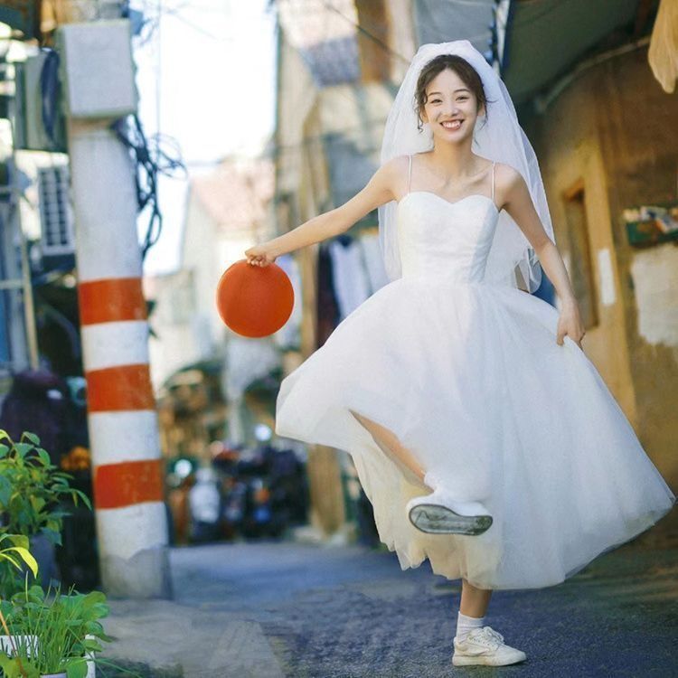 白 Aラインロング