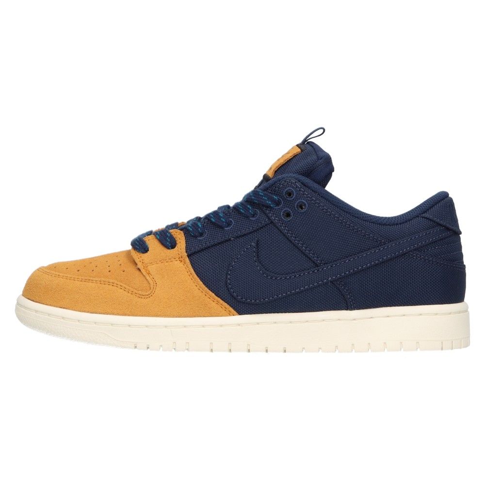 NIKE SB (ナイキエスビー) SB DUNK LOW PRO PRM Desert Ochre and Midnight Navy DX6775-400 エスビー ダンク ローカットスニーカー ネイビー/ブラウン US8.5/26.5cm