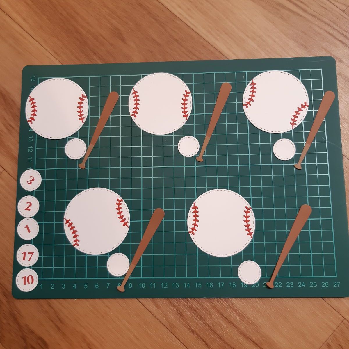 ダイカット 野球 ソフトボール アルバム素材