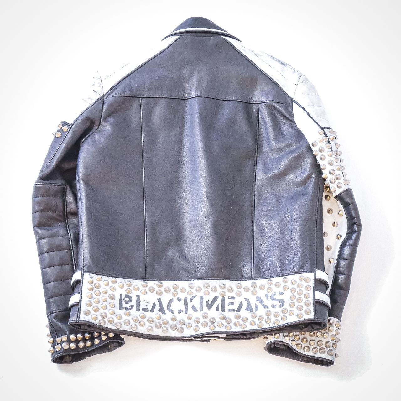 排気筒 一点もの MA-1 gilet blackmeans 鋲ジャン ライダース | polisa 