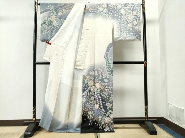 平和屋着物○越後十日町の一流染匠 桐屋・翠山工房 訪問着 手描き 絞り