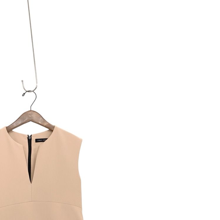 YOKO CHAN ヨーコチャン ノースリーブ スリットライン ドレス コクーン