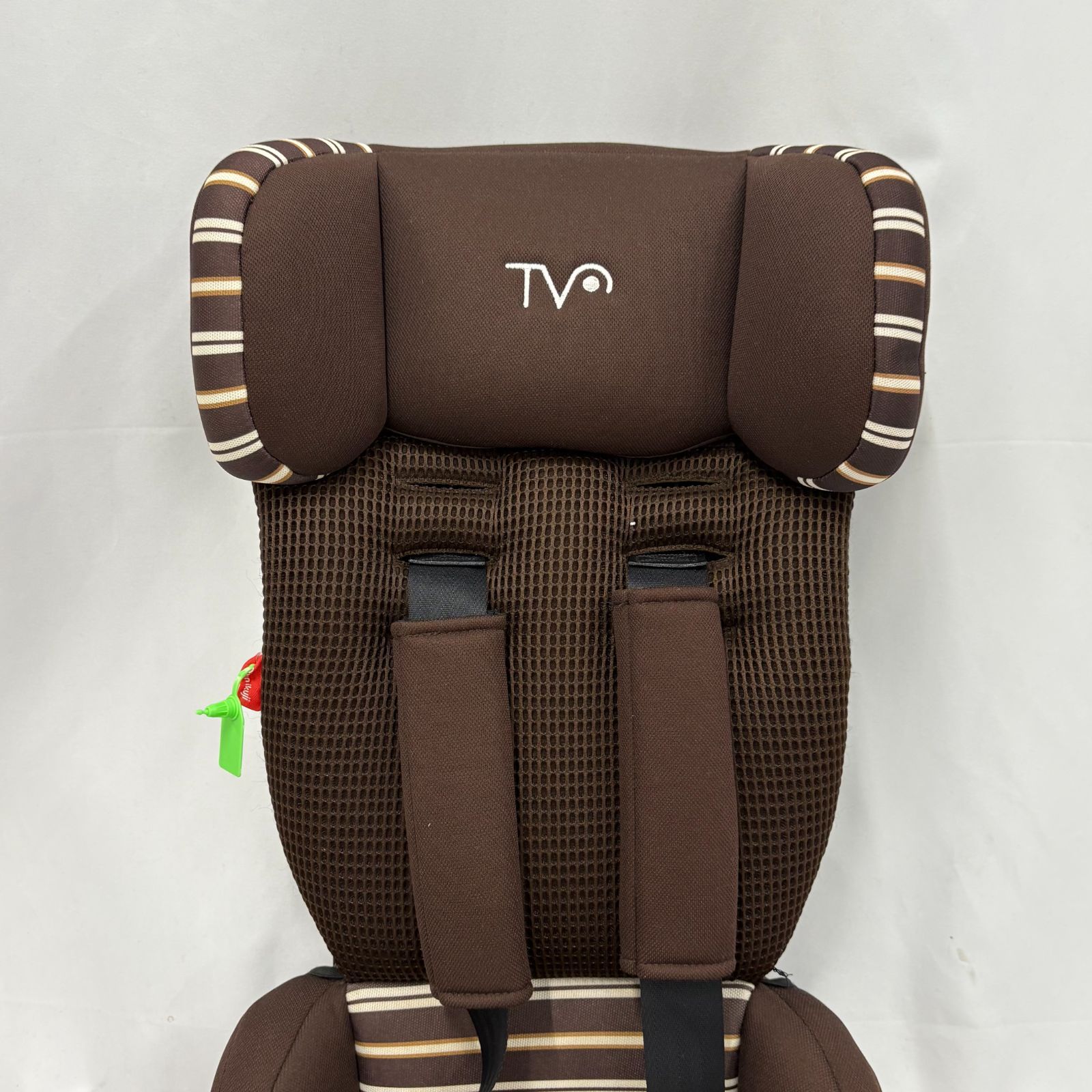 【美品】日本育児 トラベルベストECプラス ジュニアシート ブラウンボーダー 美品 日本育児 トラベルベストECプラス ジュニアシート ブラウン