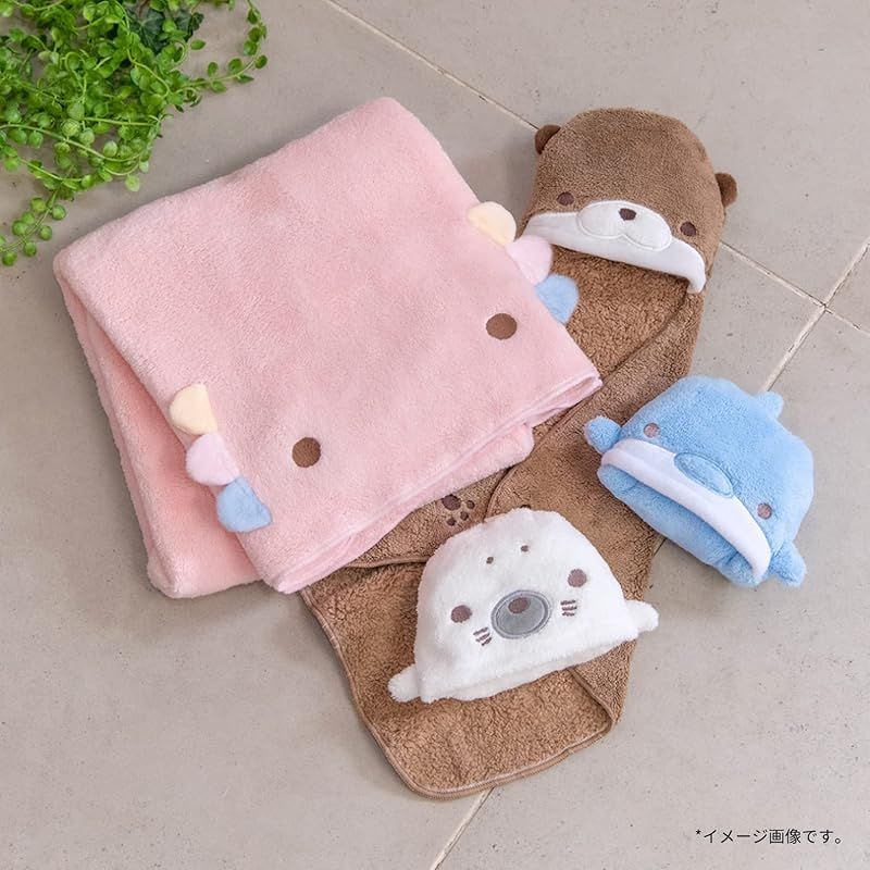 たぬき 希少 りぶはあと ヘアキャップ アニマルきゅうそくタオル アザラシ パンツ