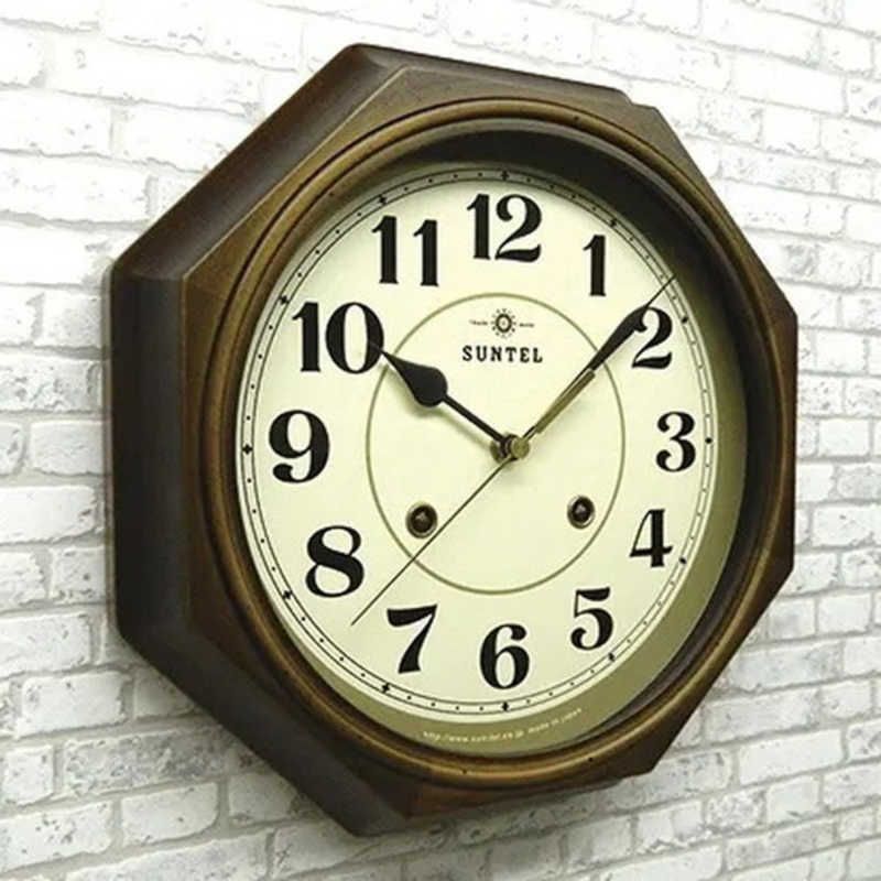 インテック EUスタイルクラシカル 電波掛け時計 アラビア文字 DQL675-A 電波自動受信機能有 アンティークブラウン DQL675_A