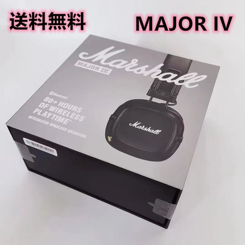 マーシャル Marshall MAJOR IV メジャー４ 正規品 BLUETOOTH ブルートゥース ワイヤレスヘッドホン連続再生80時間/Qi充電対応/通話対応/ケーブル付け/ブラック  - メルカリ