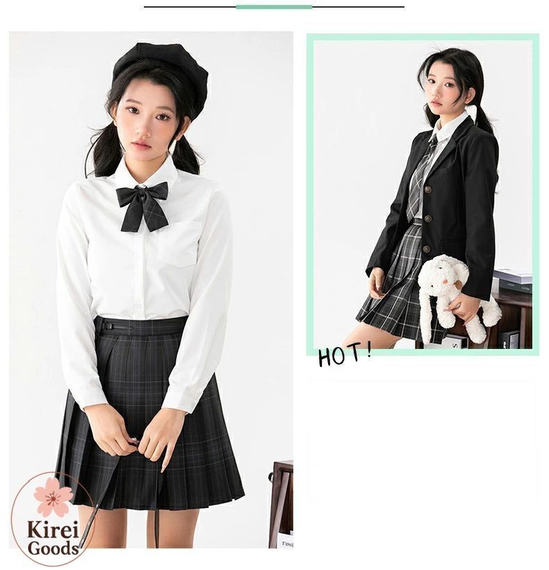 女子高生 制服 リボン ネクタイ ブレザー スカート 入学式 卒業