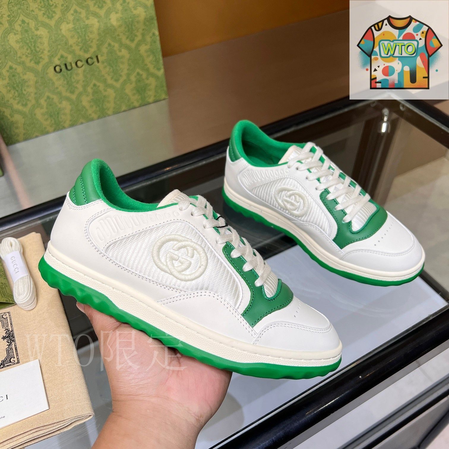 【関税込/国内発】GUCCI■MAC80 レトロ感がカッコいいスニーカー 限定コラボ！即納！GUCCI x HATTIE STEWART MAC80 スニーカー