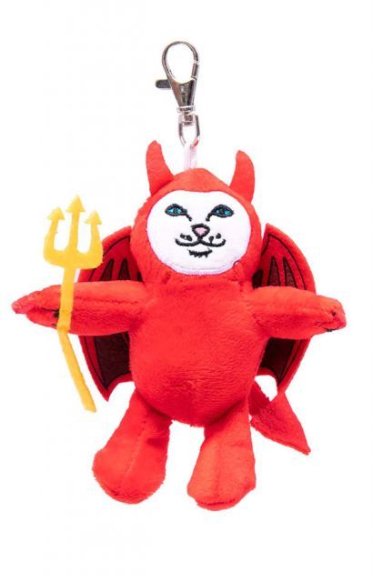 RIPNDIP (リップンディップ) キーホルダー アクセサリー キーチェーン Devil Nerm Plush Keychain Red ネコ 猫 スケボー SKATE SK8 スケートボード