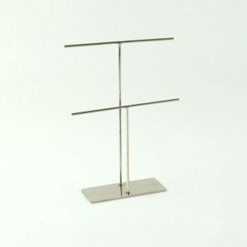 志成販売 BRASS アクセサリー ディスプレイ スタンド ダブル シルバー 308953SL