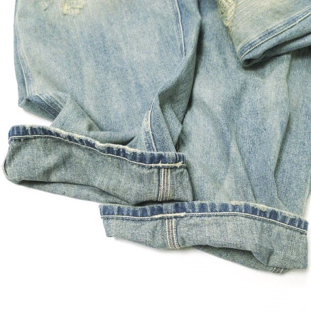 【希少入手困難】ダブルアールエル　リペア加工　デニムオーバーオール 希少入手困難】ダブルアールエル リペア加工 デニムオーバーオール org.jpg