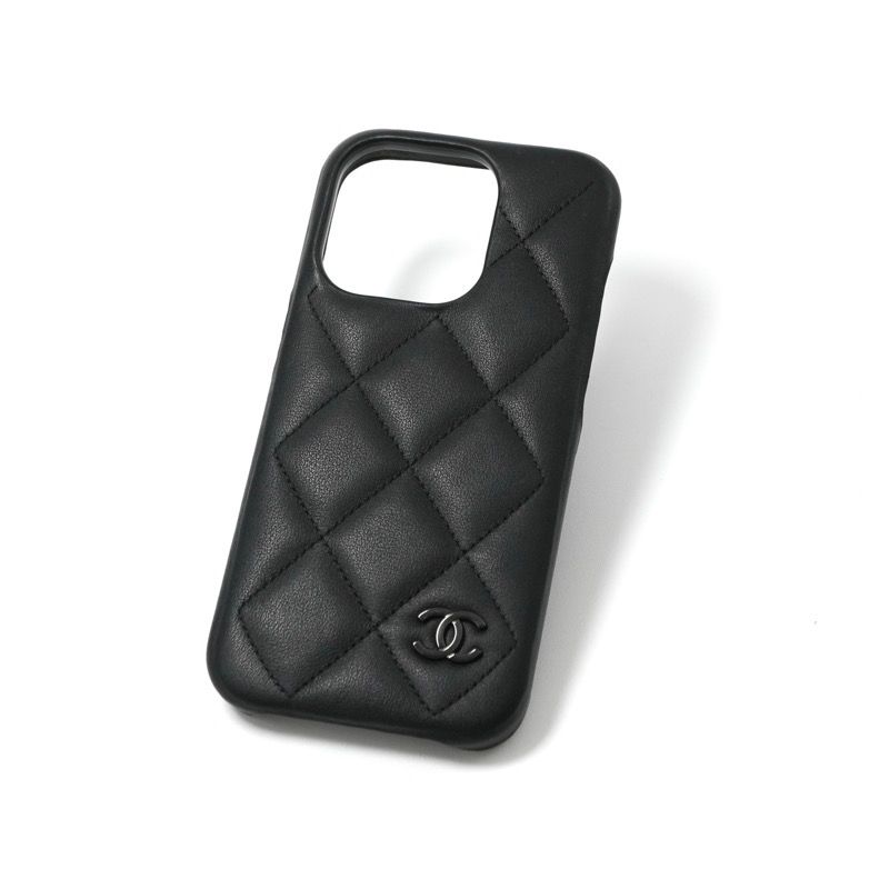 シャネル CHANEL 携帯 スマホアクセサリー ブラック 黒 ココマーク マトラッセ iPhone15pro iPhoneケース