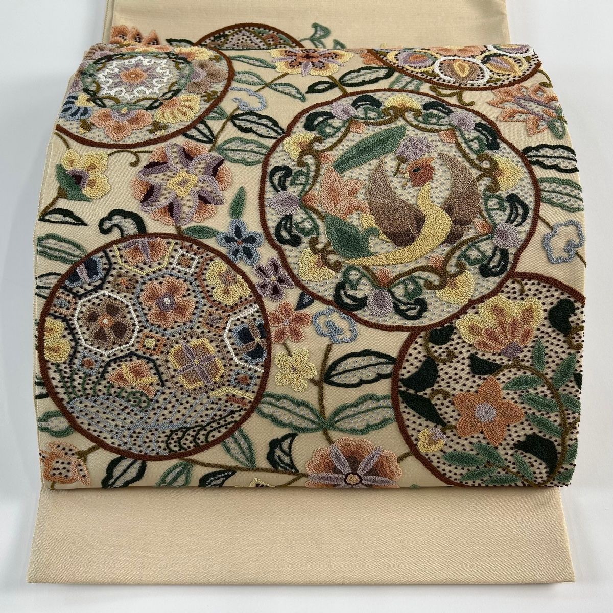 袋帯 美品 正絹 太鼓柄