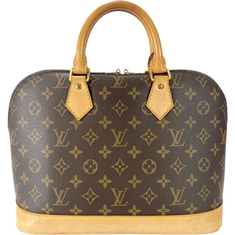 LOUIS VUITTON ルイヴィトン モノグラム 旧型 レディース ハンドバッグ ラウンド型 ファスナー開 型番51130 ブラウン