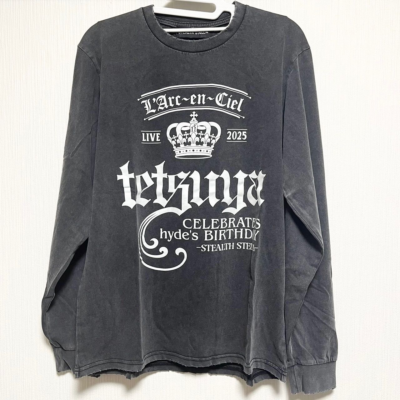 貴重 L'Arc〜en〜Ciel ラルク スタジャン L 黒 刺繍 HYDE 未使用 稀少品 HYDE着用 UNDERWORLD 刺繍 スカジャン Rockin