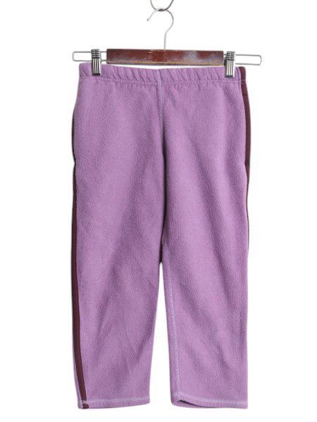新品，SALE 【お得なクーポン配布中!】 パタゴニア フリース パンツ キッズ ガールズ XS 110cm 程 古着 05年製 Patagonia アウトドア 子供用 イージーパンツ ワンポイント 紫 子供 長ズボン・ロングパンツ