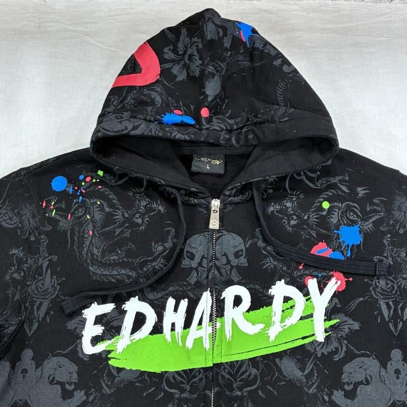 Ed Hardy セットアップパーカー Ed Hardy エドハーディー ed hardy セットアップ パーカー