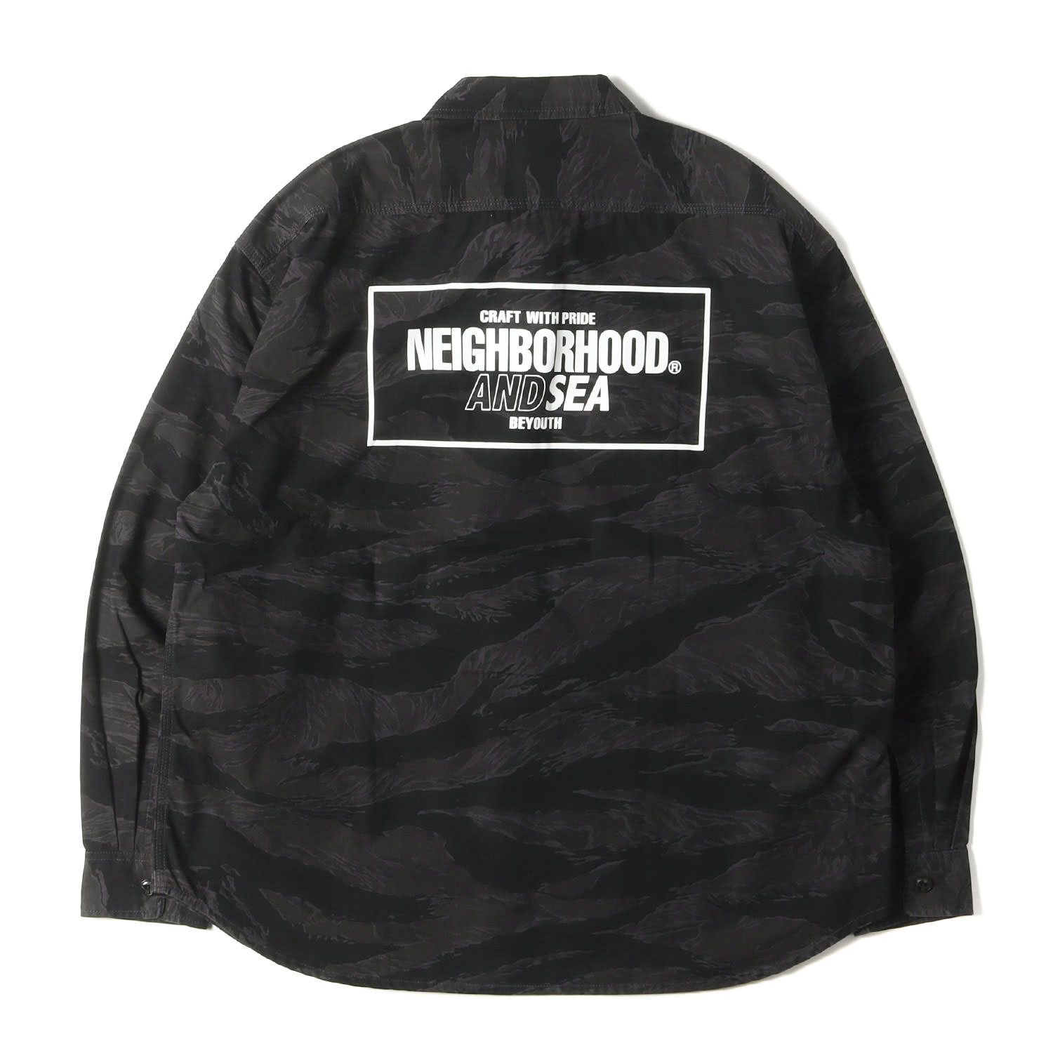 ウィンダンシー TIGER CAMO SHIRT LS 黒S NEIGHBORHOOD × WIND AND SEA