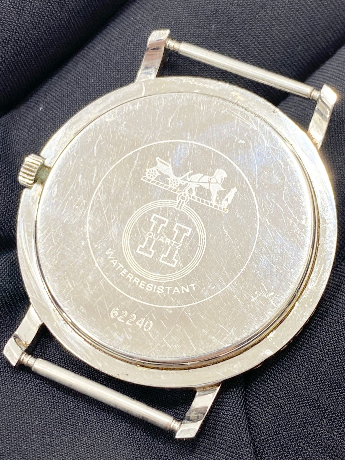 稼動品 エルメス クリッパー コンビ 白 3針 デイト【111.03.48 