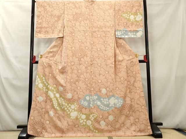 平和屋着物▽訪問着 単衣 作家物 辻が花 絞り 正絹 逸品 AAAT7413fy