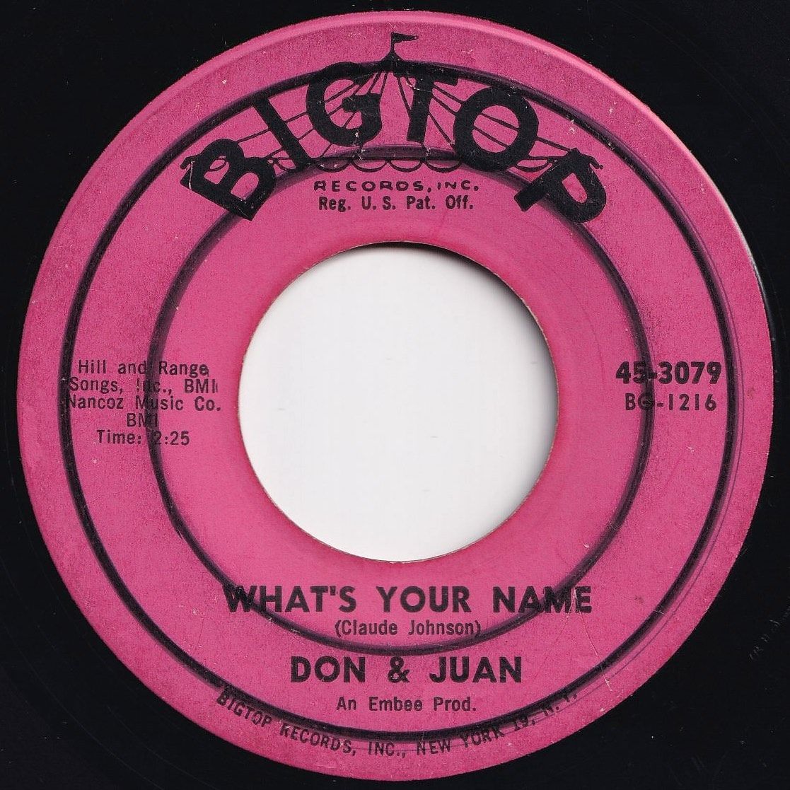 Don & Juan What's Your Name / Chicken Necks Bigtop US 45-3079 203483 R&B R&R レコード 7インチ 45 - Solidity Records - メルカリ