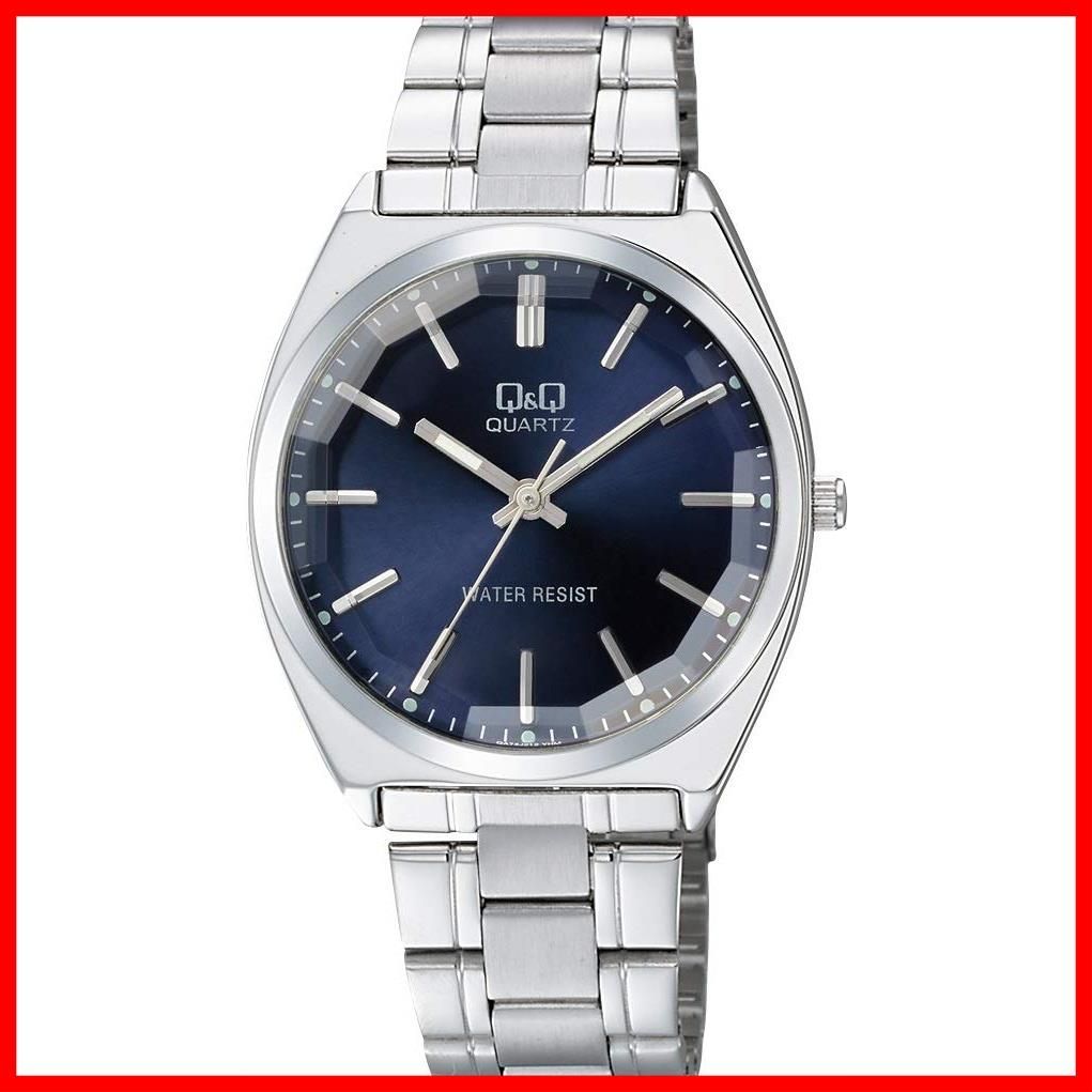 【人気商品】QB78-212 メタルバンド 防水 メンズ アナログ 腕時計 ネイビー Qu0026Q] [シチズン