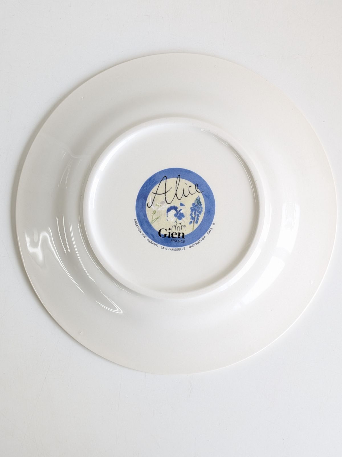 旧ロゴ ジアン GIEN アリス Alice ラウンド30cm 大皿 花柄 フランス