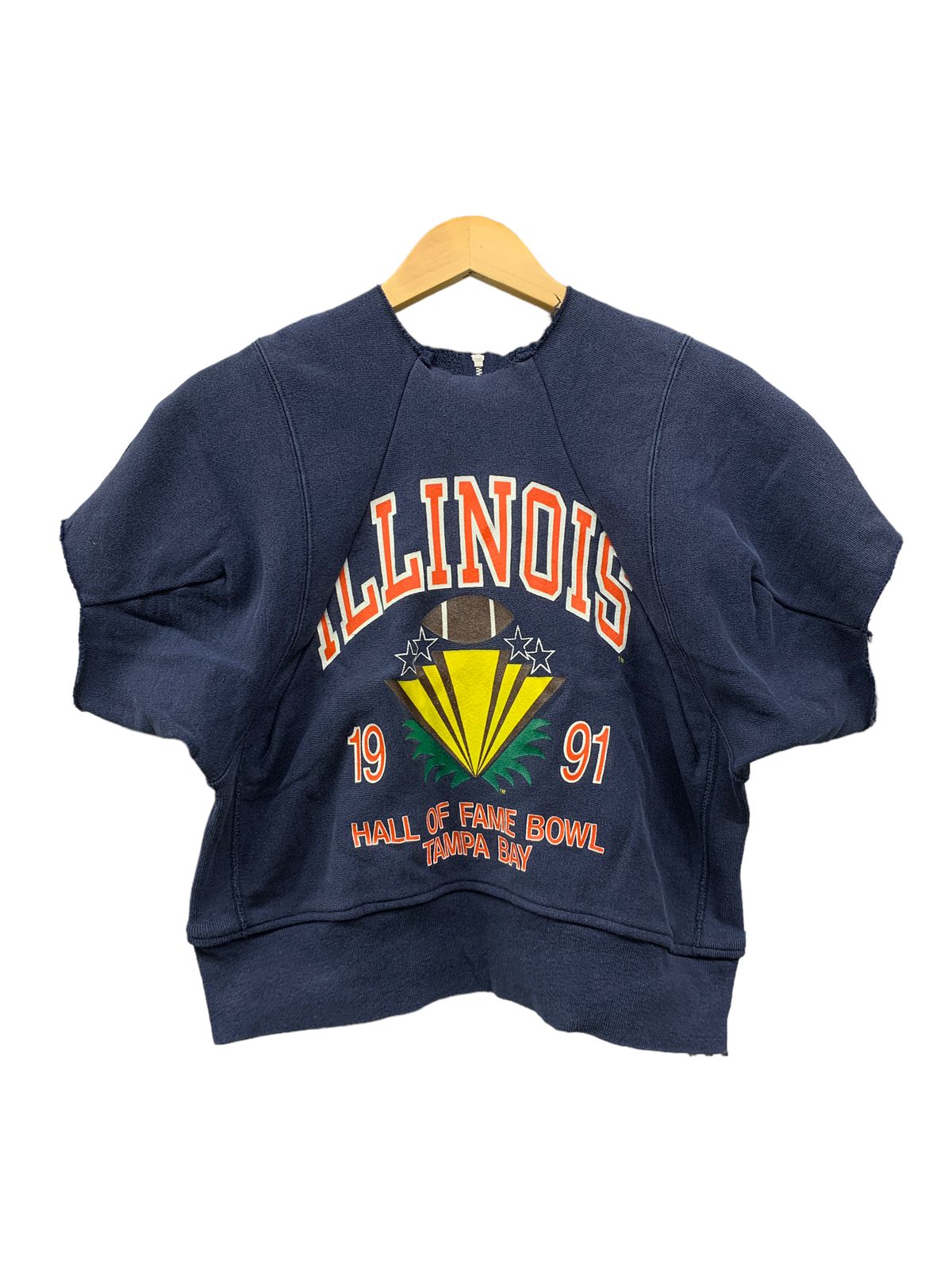 77circa 半袖 スウェット 再構築 77circa (ナナナナサーカ) 半袖 スウェット リメイク プリント M相当