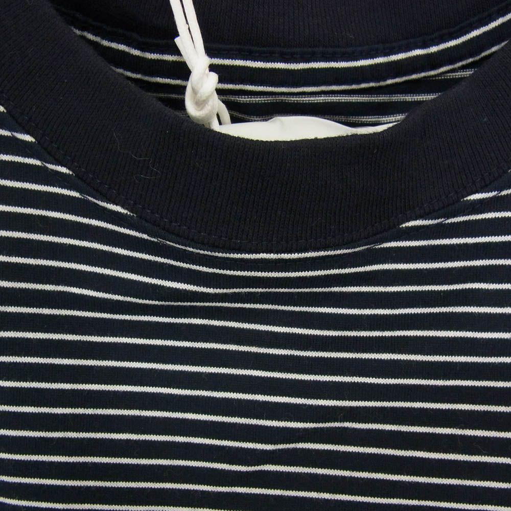 新品タグ付き N!ce round logo tee navy ボーダーTシャツ ナイス N!ce Round Logo Border Tee Navy ラウンド ロゴ ボーダー T