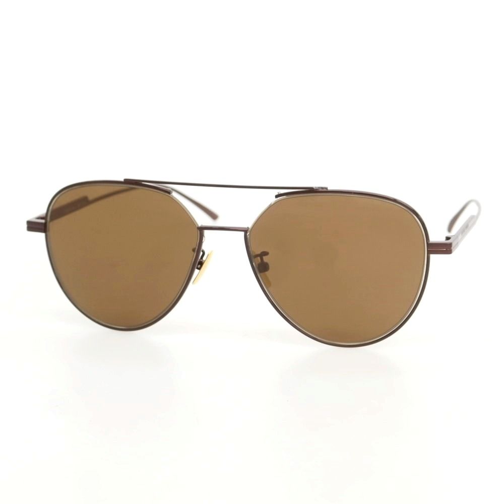 ボッテガヴェネタ BOTTEGAVENETA ティアドロップ サングラス メタリックブラウン サイズ59□16 145 メンズ