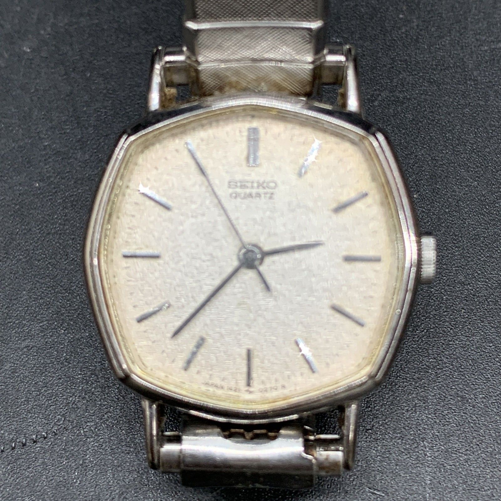 R299 不動 SEIKO セイコー 1421-5140 シルバー 銀文字盤 社外ベルト 3 