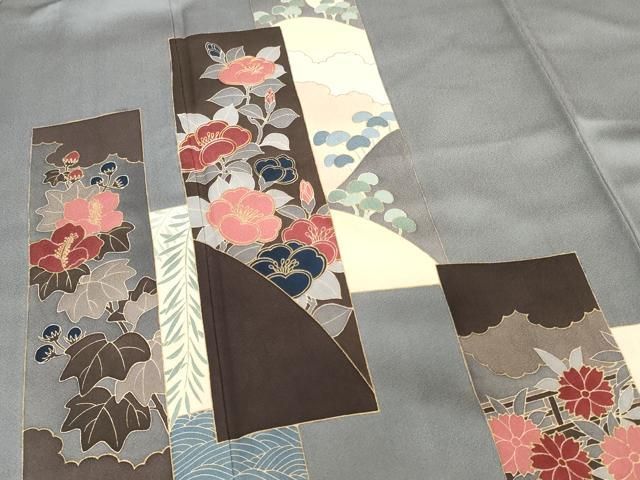 訪問着 道長 たたき染め 金彩 逸品 着物 正絹 平和屋着物○訪問着 地