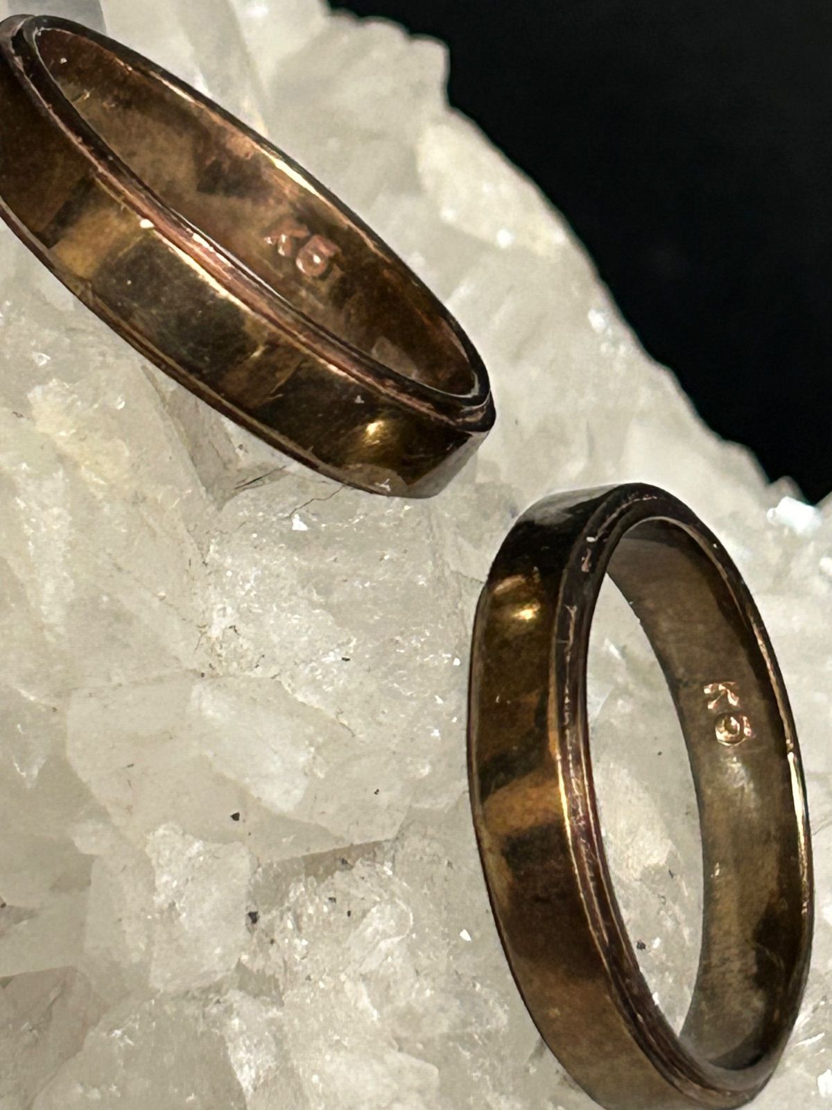 在庫2000年代初期K5刻印GOLDプレーンモデルRING黄金サイズ18号