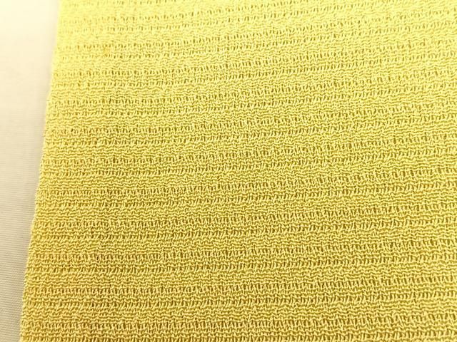 平和屋着物□本草木染作家 瑞寶 色無地 紋意匠 若芽色 ロング丈 正絹