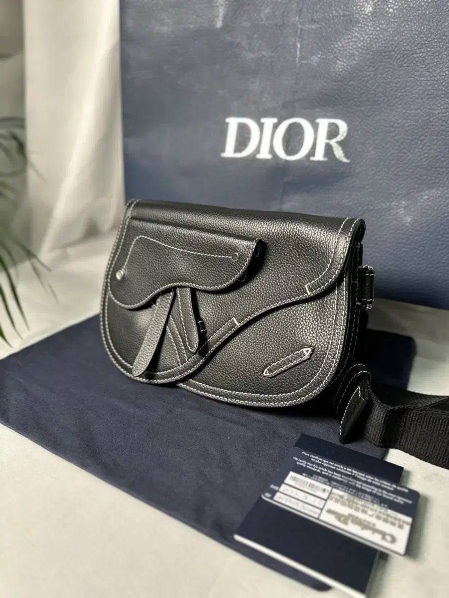 フルセット ディオール サドルバッグ カーフスキン ブラック